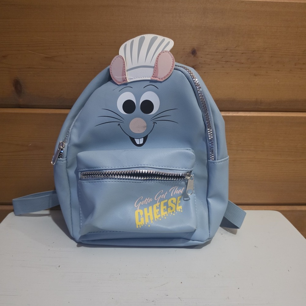 Disney Pixar Ratatouille 3D Remy Cheese Mini Backpack Mouse Gray exclusive